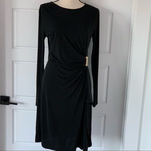 Michael Kors Long Sleeves Black Dress